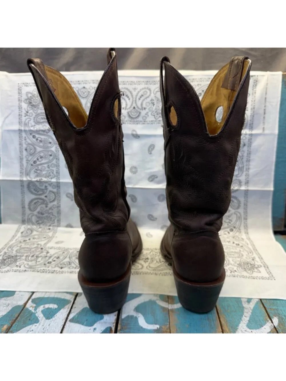 Pluma De Oro Square Toe Kids Sz 3 Handmade Cowboy Boots Leather Stitched/Mexico